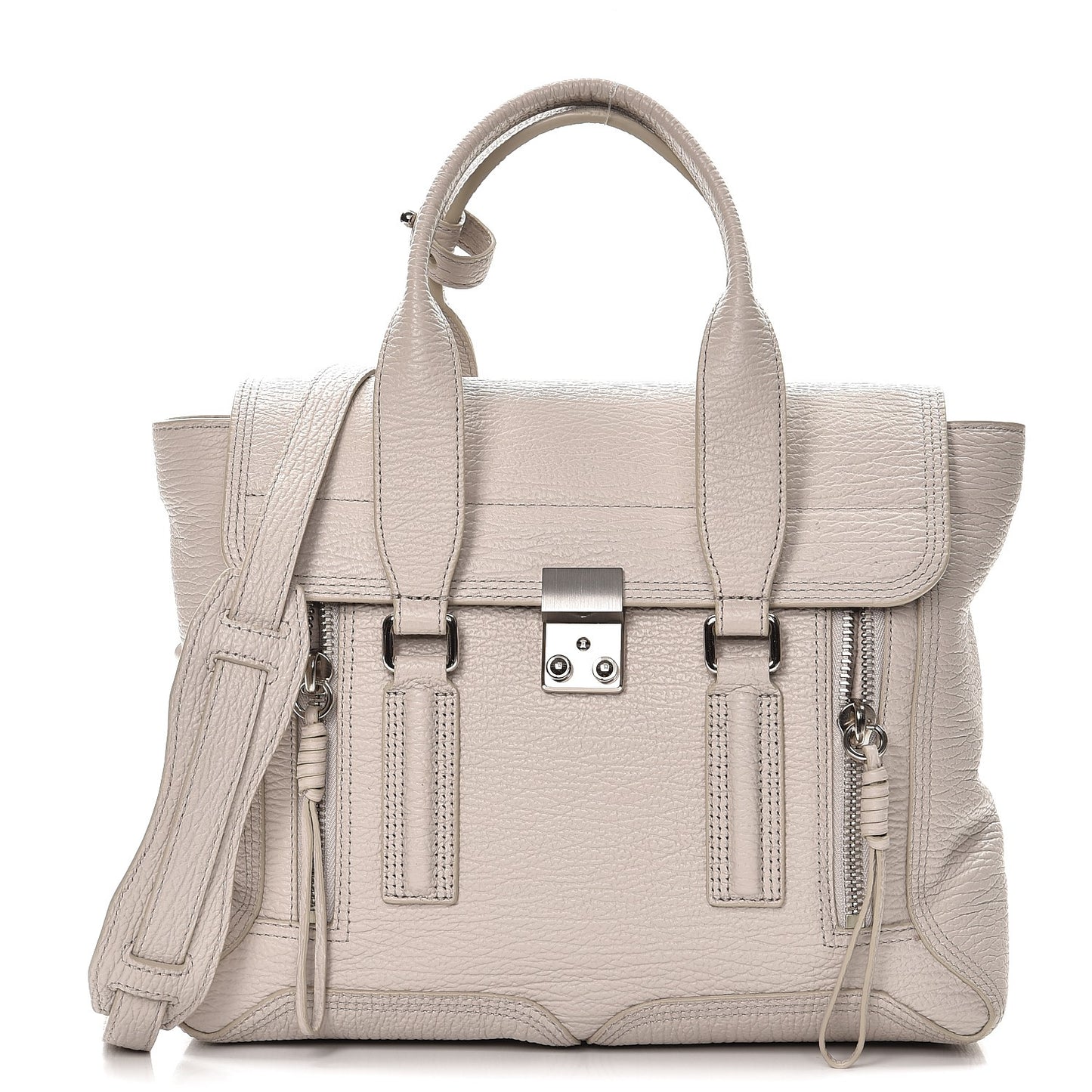 3.1 Textured Calfskin Medium Pashli Satchel Feather