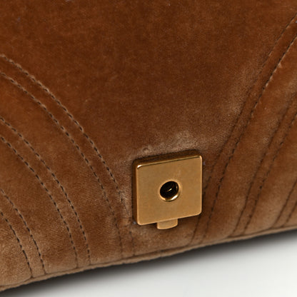 Gucci Velvet Matelasse Small GG Marmont Shoulder Bag Taupe 14 of 17