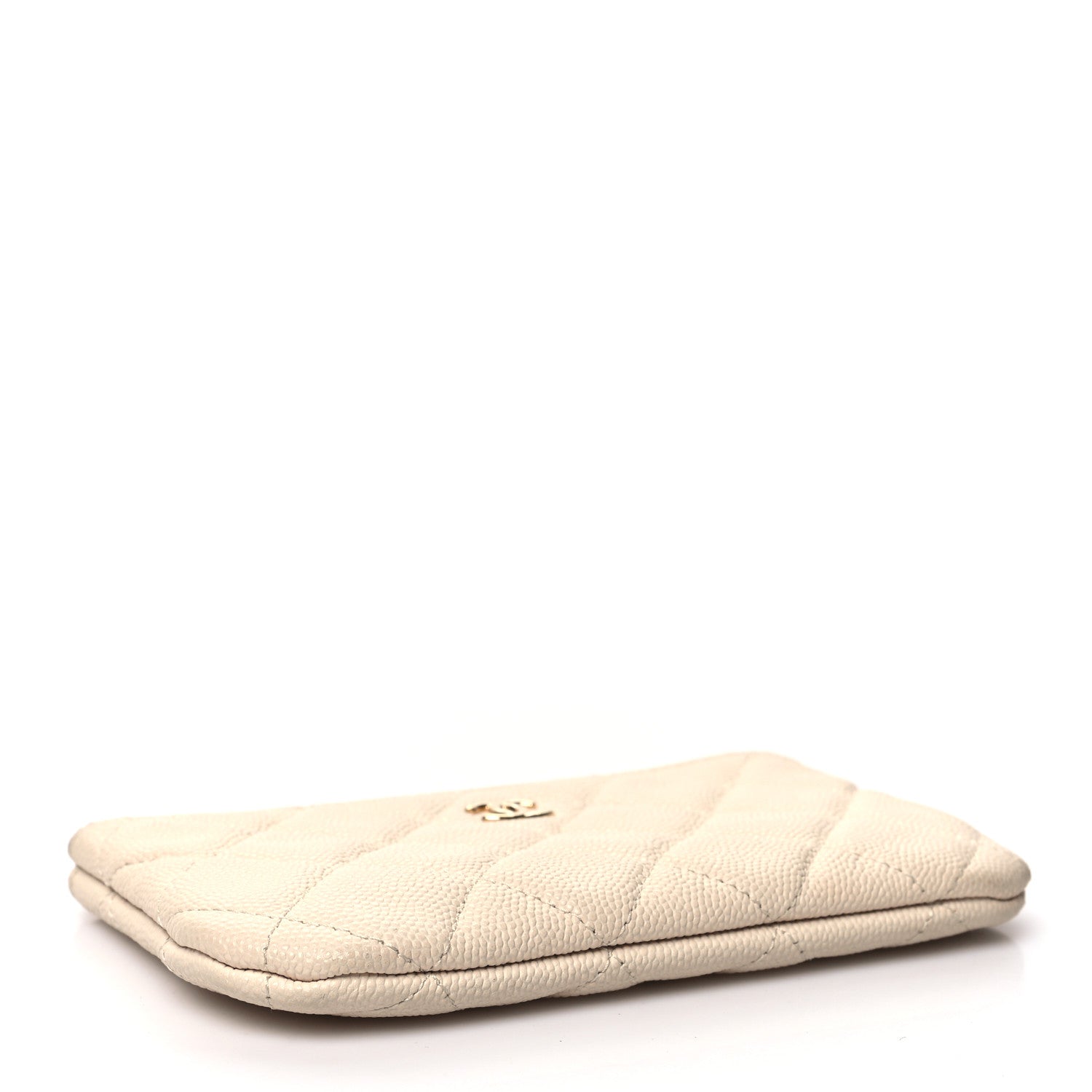 Chanel Caviar Quilted Small Cosmetic Case Light Beige 4 of 13