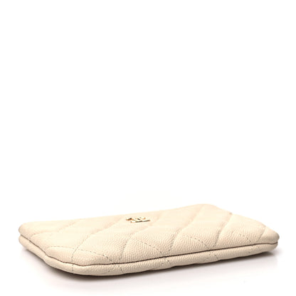 Chanel Caviar Quilted Small Cosmetic Case Light Beige 4 of 13