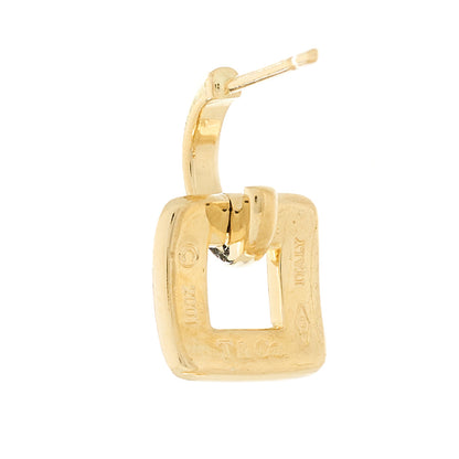 Tiffany 18K Yellow Gold Square Door Knocker Earrings 4 of 4