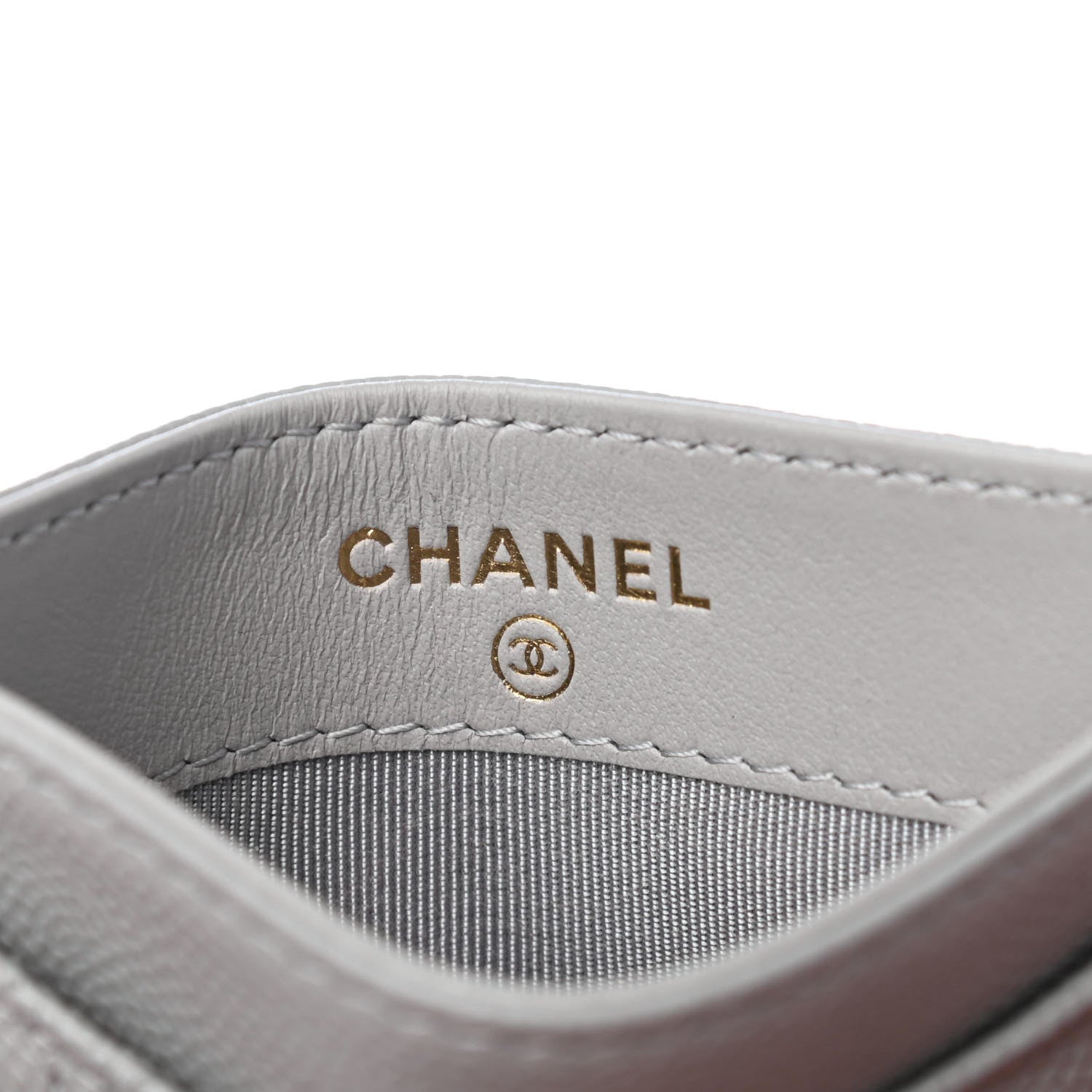 Chanel Caviar Quilted Card Holder Grey 5 of 8