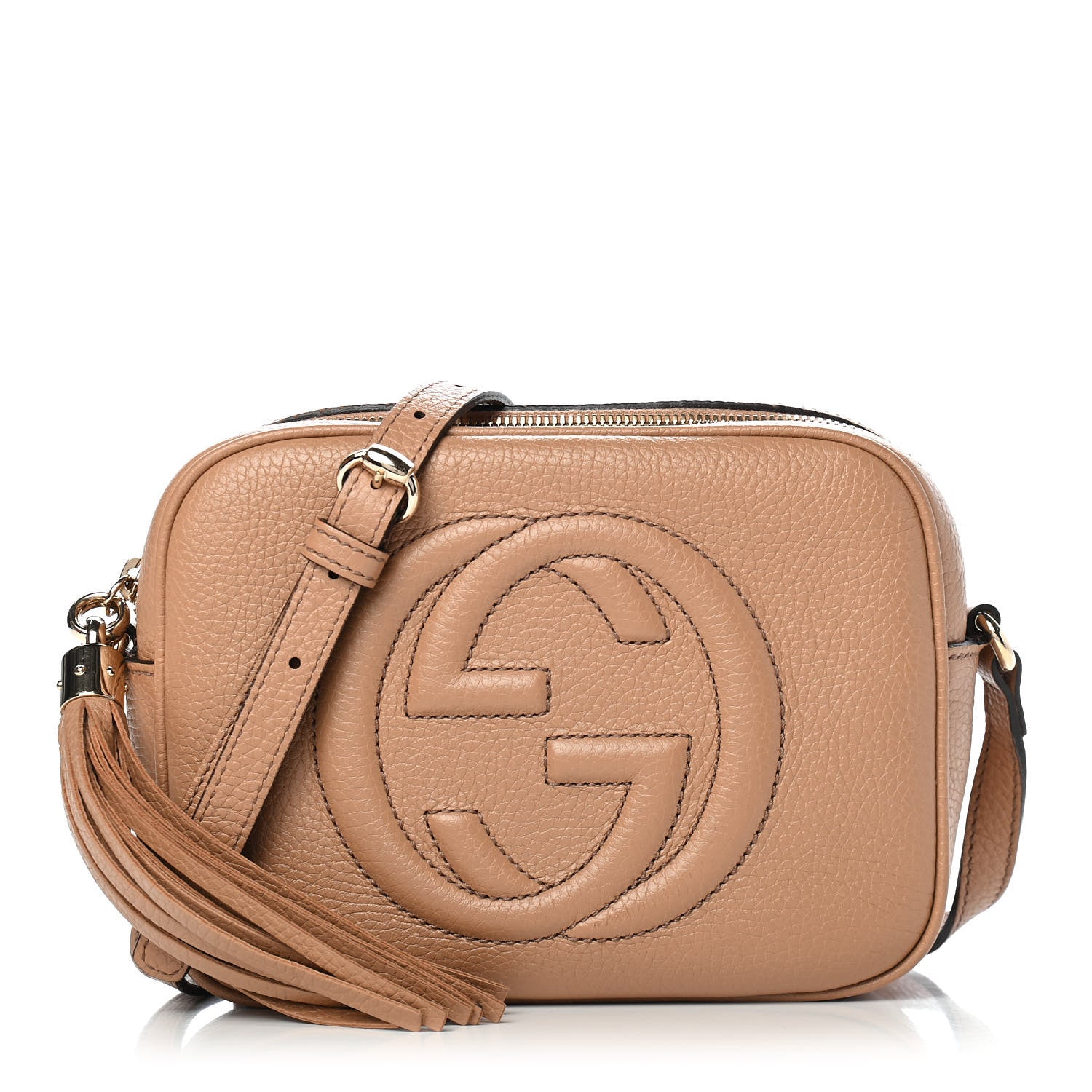Gucci Pebbled Calfskin Small Soho Disco Bag Rose Beige 1 of 9