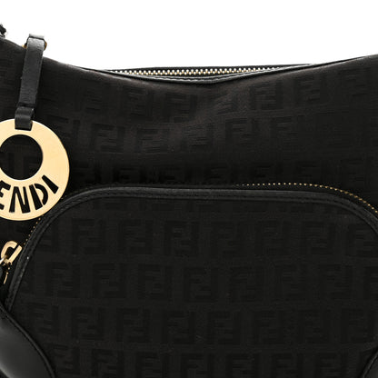 Fendi Zucchino Cuoio Chef Pocket Shoulder Bag Black 7 of 14