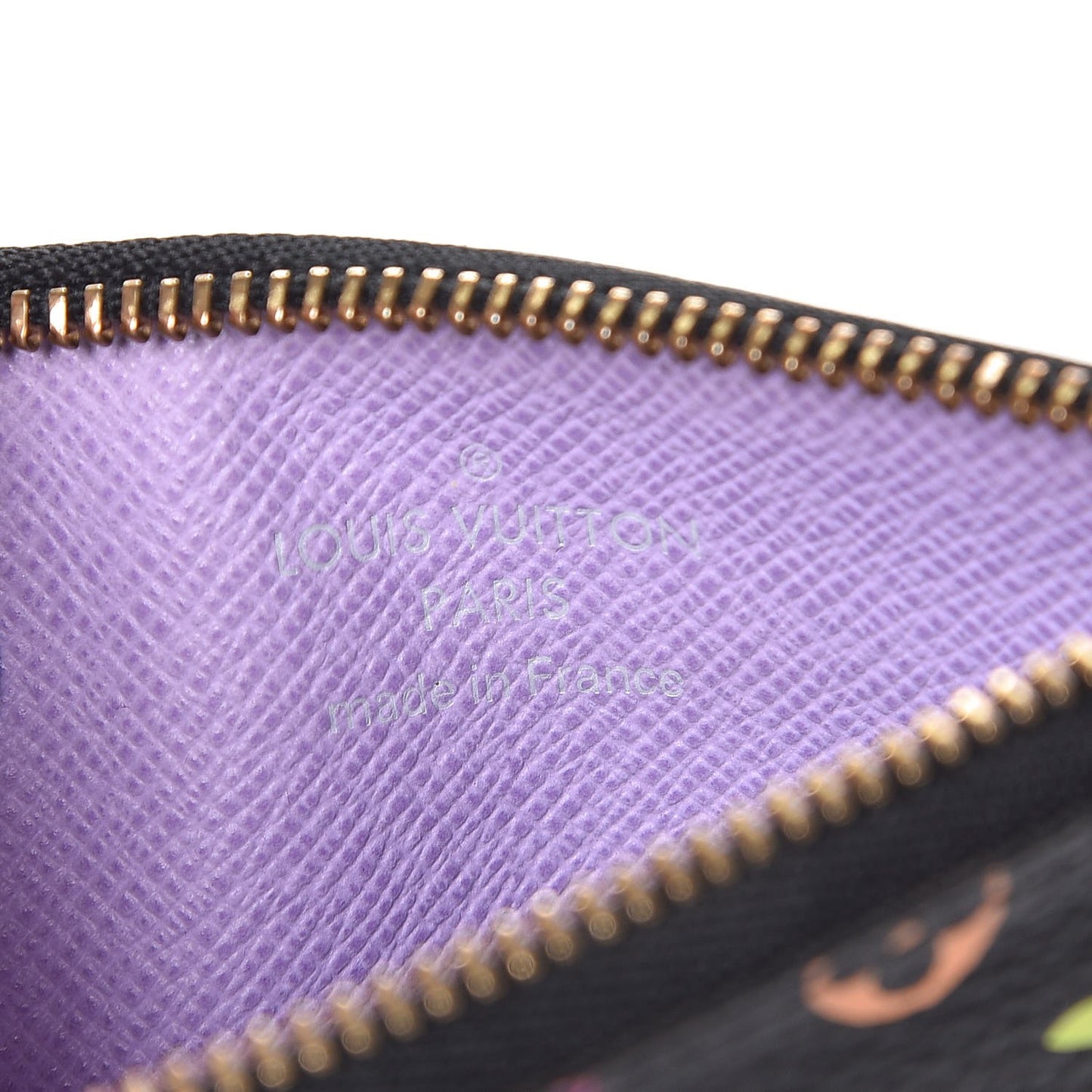 Monogram Multicolor Key Pouch Black Violet