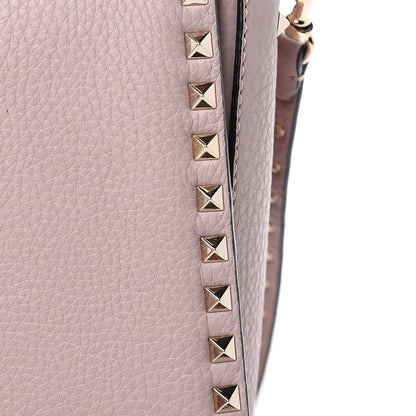 Valentino Garavani Grained Calfskin Rockstud Top Handle Flap Shoulder Bag Poudre 12 of 14