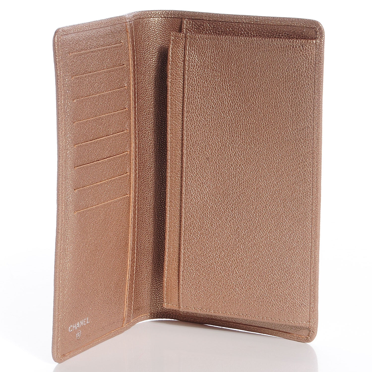 Chanel Metallic Calfskin Yen Wallet Gold 4 of 9