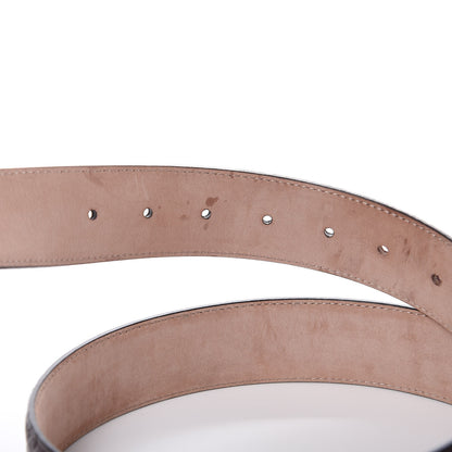 Gucci Soft Guccissima Margaux Calfskin Nickel Interlocking G 37mm Belt 95 38 Chocolate 5 of 8