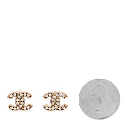 Chanel Crystal CC Earrings Gold 2 of 5