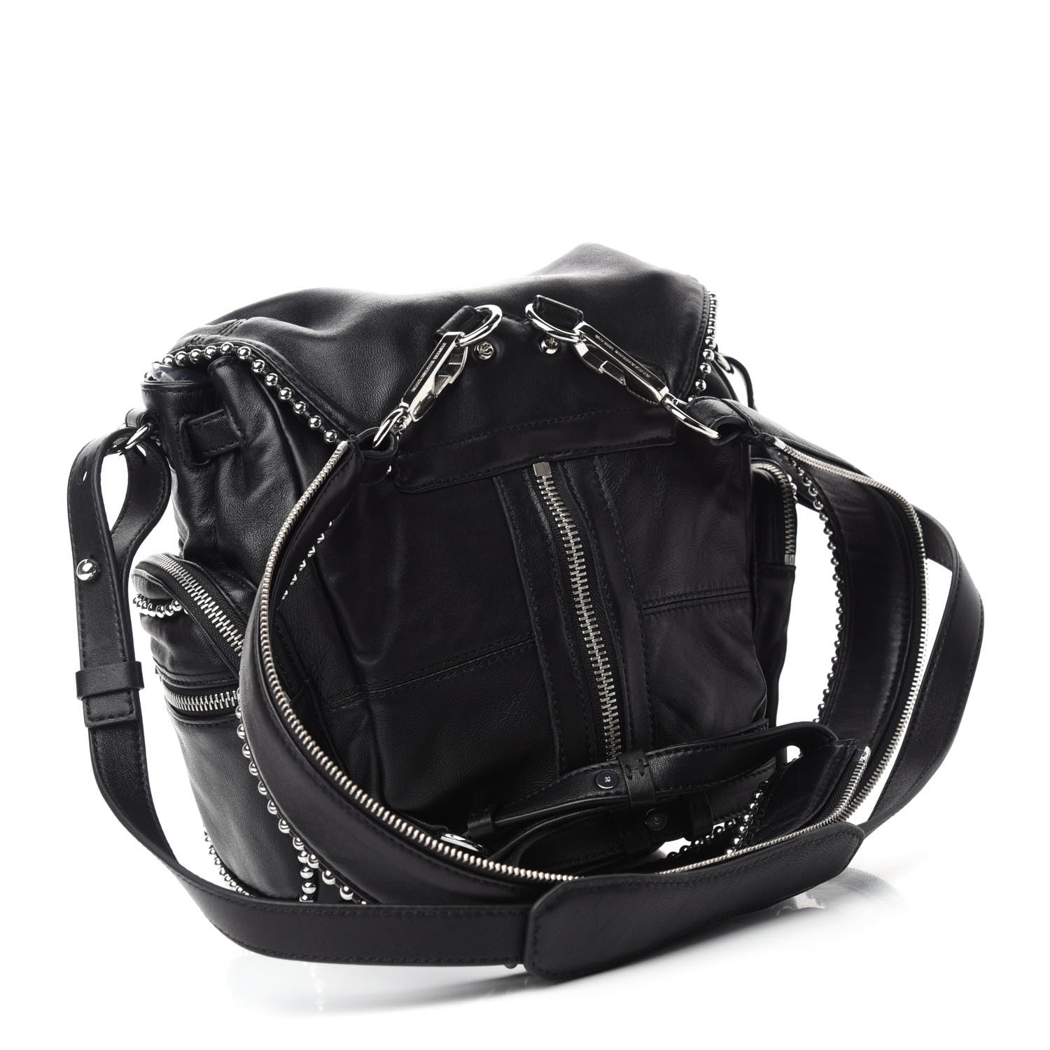 Alexander Wang Lambskin Studded Mini Marti Convertible Backpack Black Rhodium Hardware 3 of 9