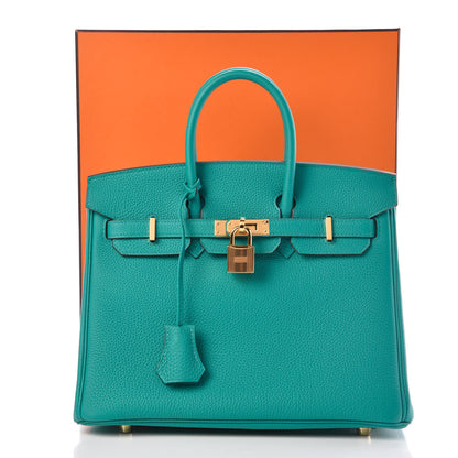 Hermes Togo Birkin 25 Vert Verone 37 of 37