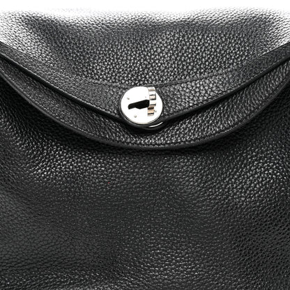 Hermes Taurillon Clemence Lindy 30 Black 8 of 10