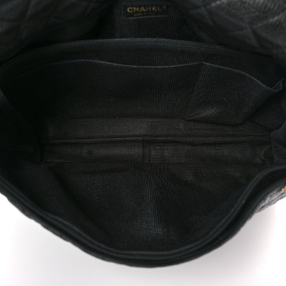 Chanel Calfskin Quilted XXL Travel Flap Bag Black 5 of 9