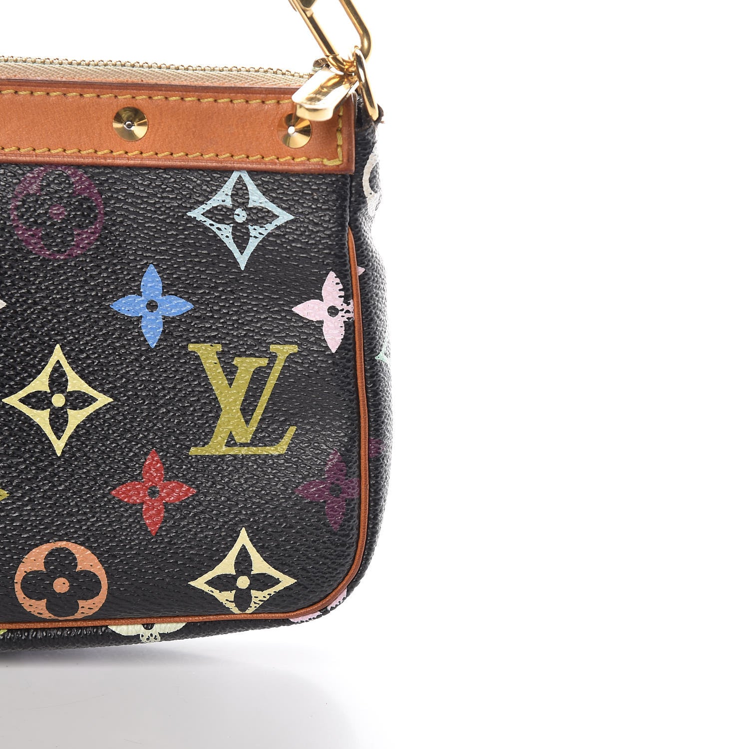 Louis Vuitton Monogram Multicolor Pochette Accessories Black 11 of 13