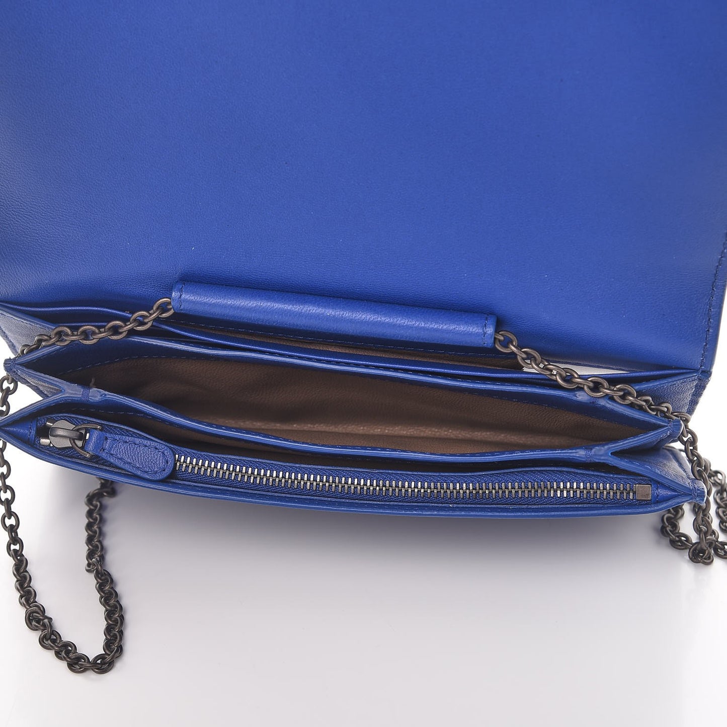 Nappa Intrecciato Continental Wallet on Chain Cobalt