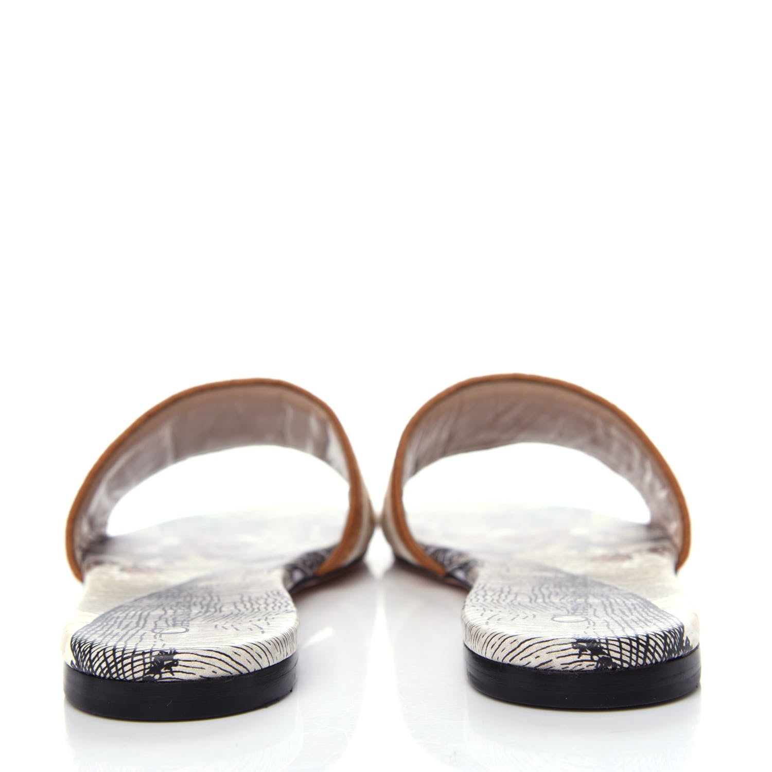 Christian Dior Canvas Lurex Baobab Embroidered Dway Flat Slide Sandals 36.5 Beige 7 of 11