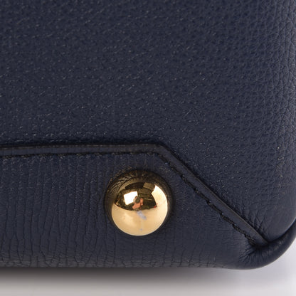 Burberry Grainy Calfskin House Check Large Banner Tote Midnight Blue 14 of 15
