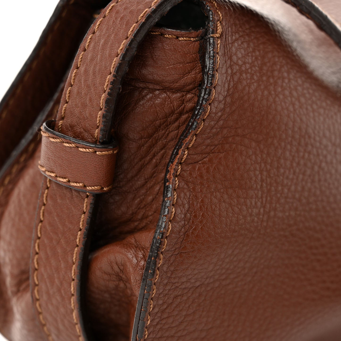 Calfskin Small Marcie Round Crossbody Bag Caramel