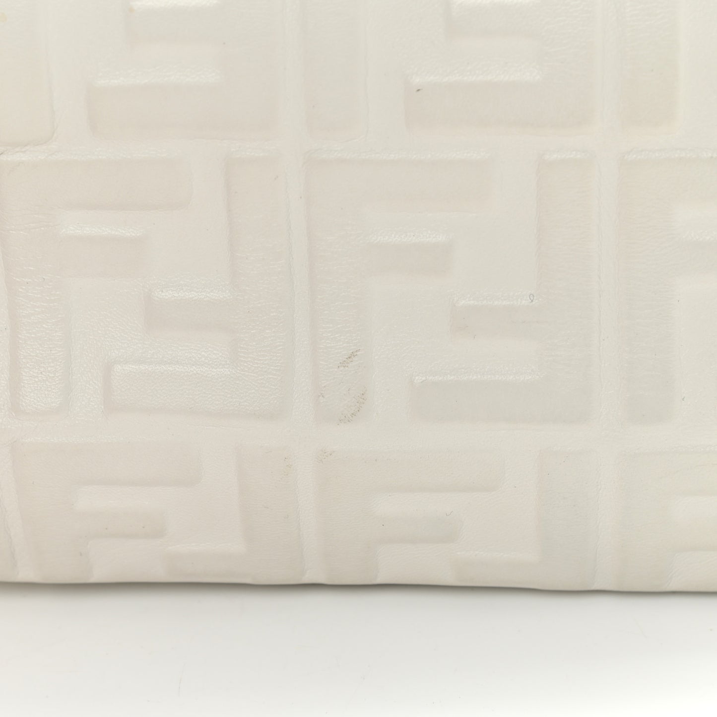 Nappa FF 1974 Embossed Baguette White