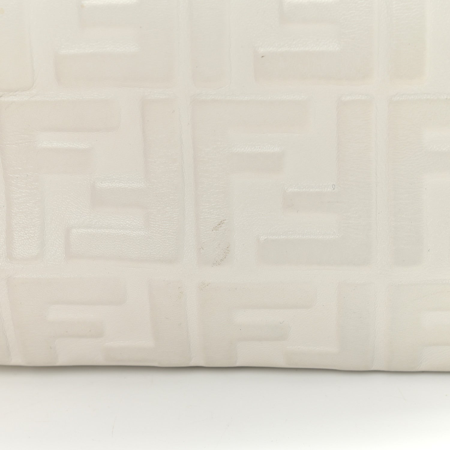 Fendi Nappa FF 1974 Embossed Baguette White 18 of 18