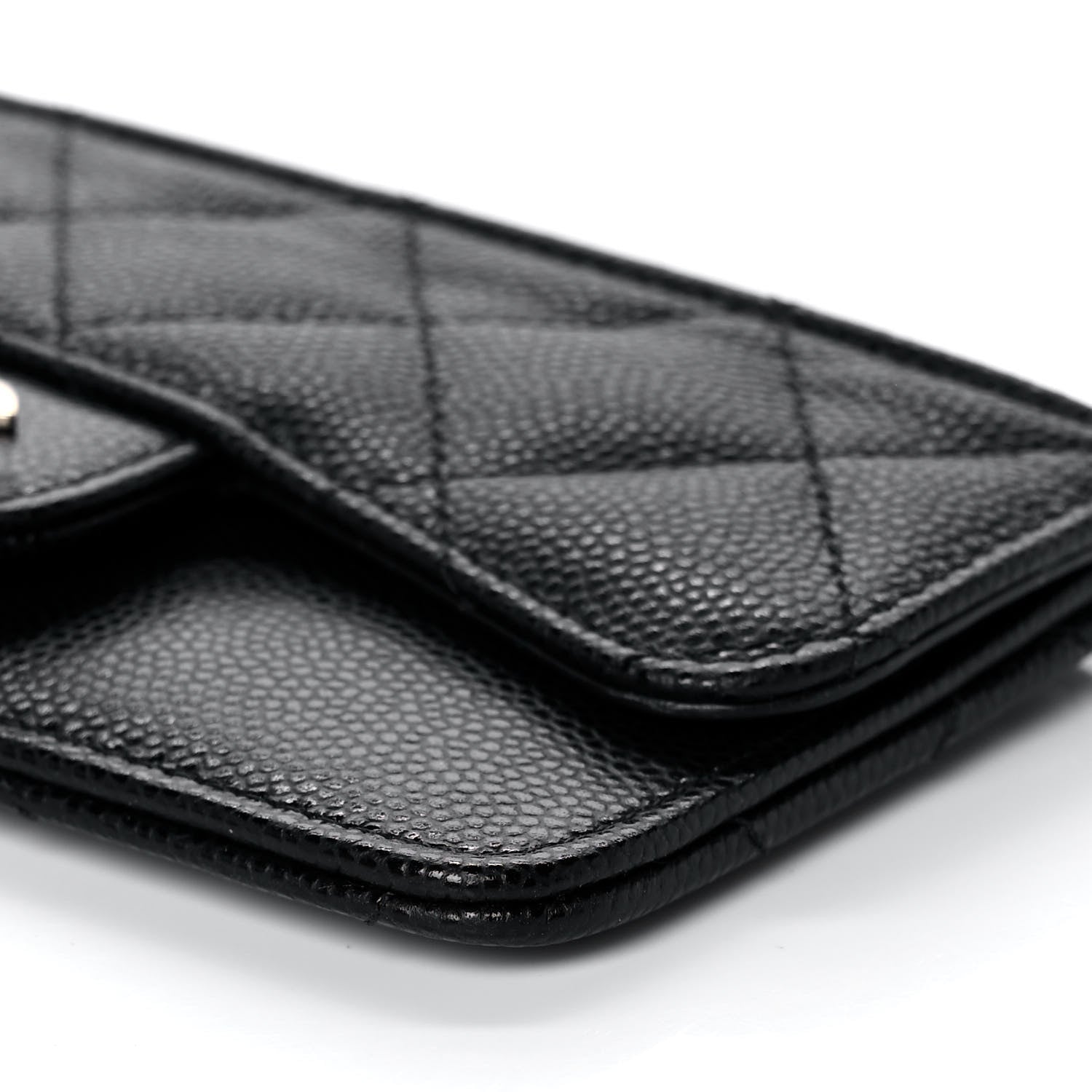 Chanel Caviar Quilted Flap Zip Card Holder Black 10 of 11