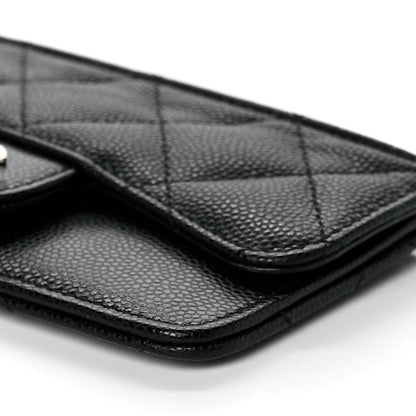 Chanel Caviar Quilted Flap Zip Card Holder Black 10 of 11
