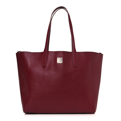 MCM Grained Calfskin Medium Reversible Wandel Tote Ruby Tan 1 of 20