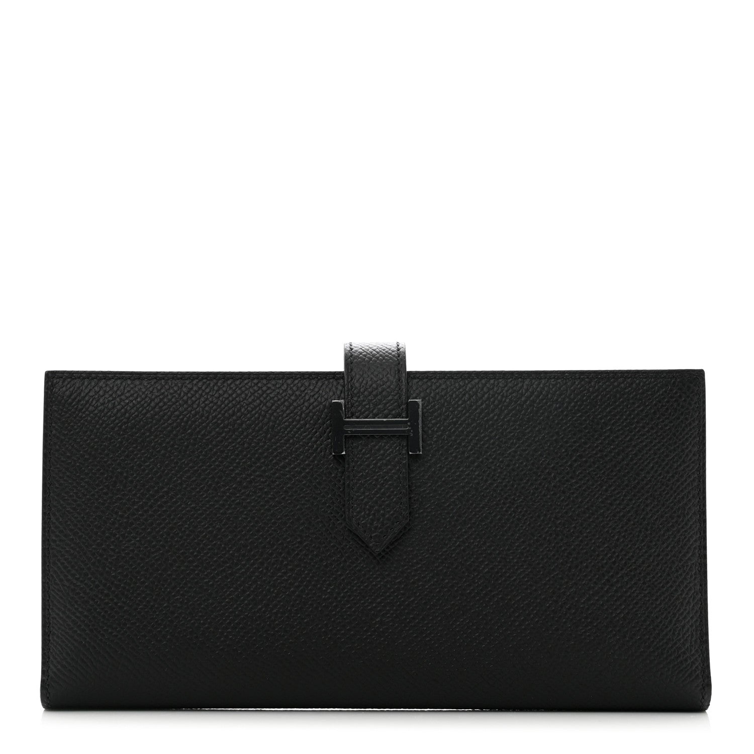 Hermes Epsom Monochrome Bearn Gusset Wallet Black 1 of 8