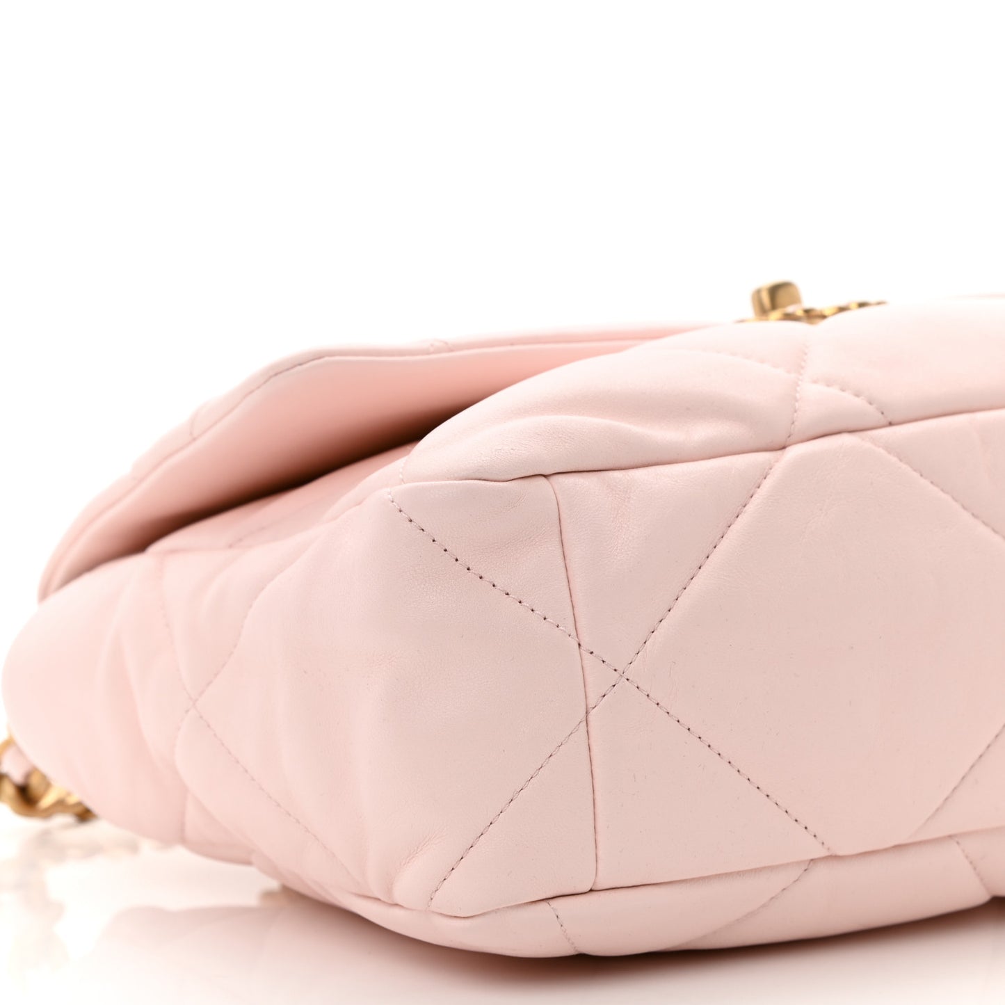 Lambskin Quilted Large Chanel 19 Flap Light Pink