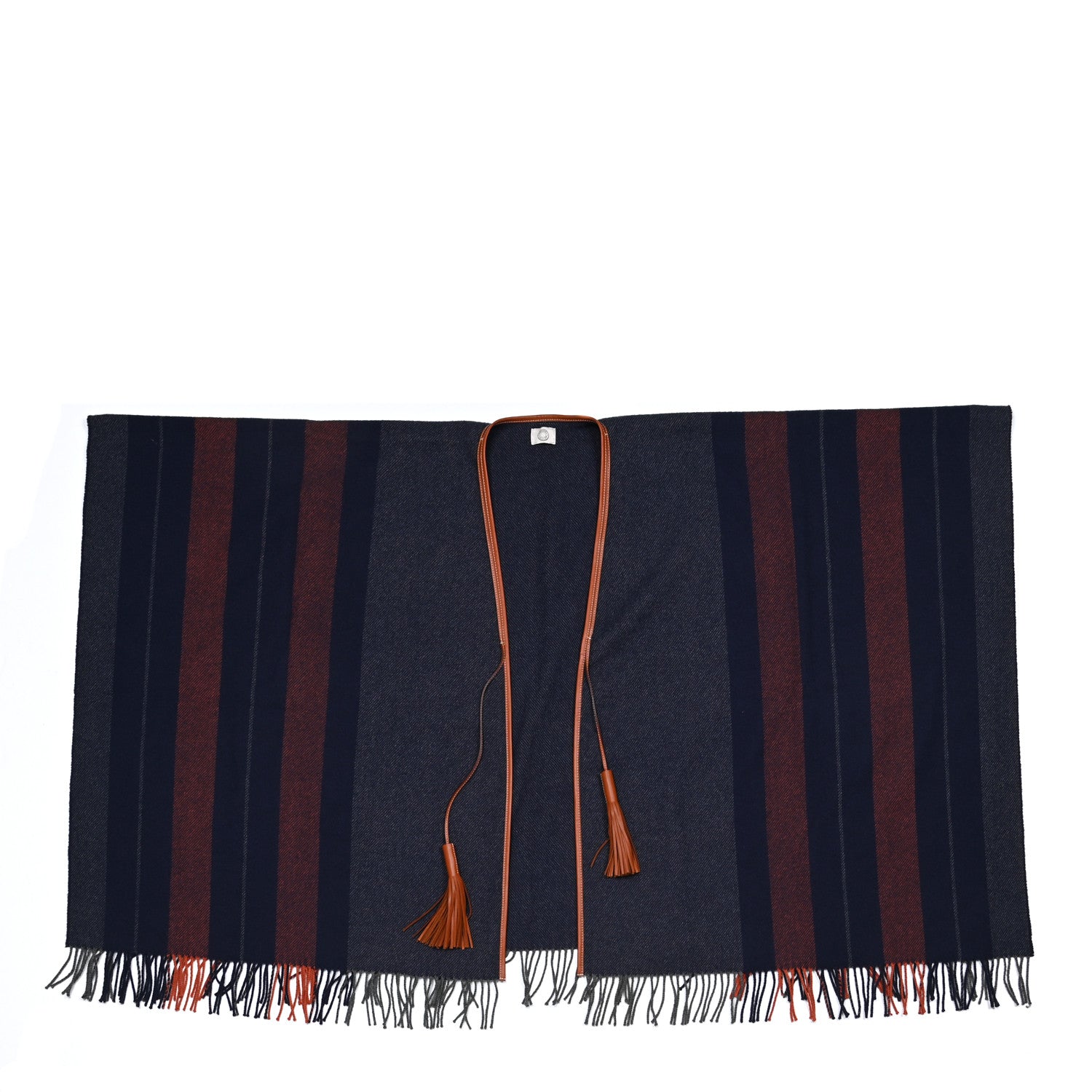 Hermes Merino Wool Cashmere Rocabar Poncho Gris 1 of 7