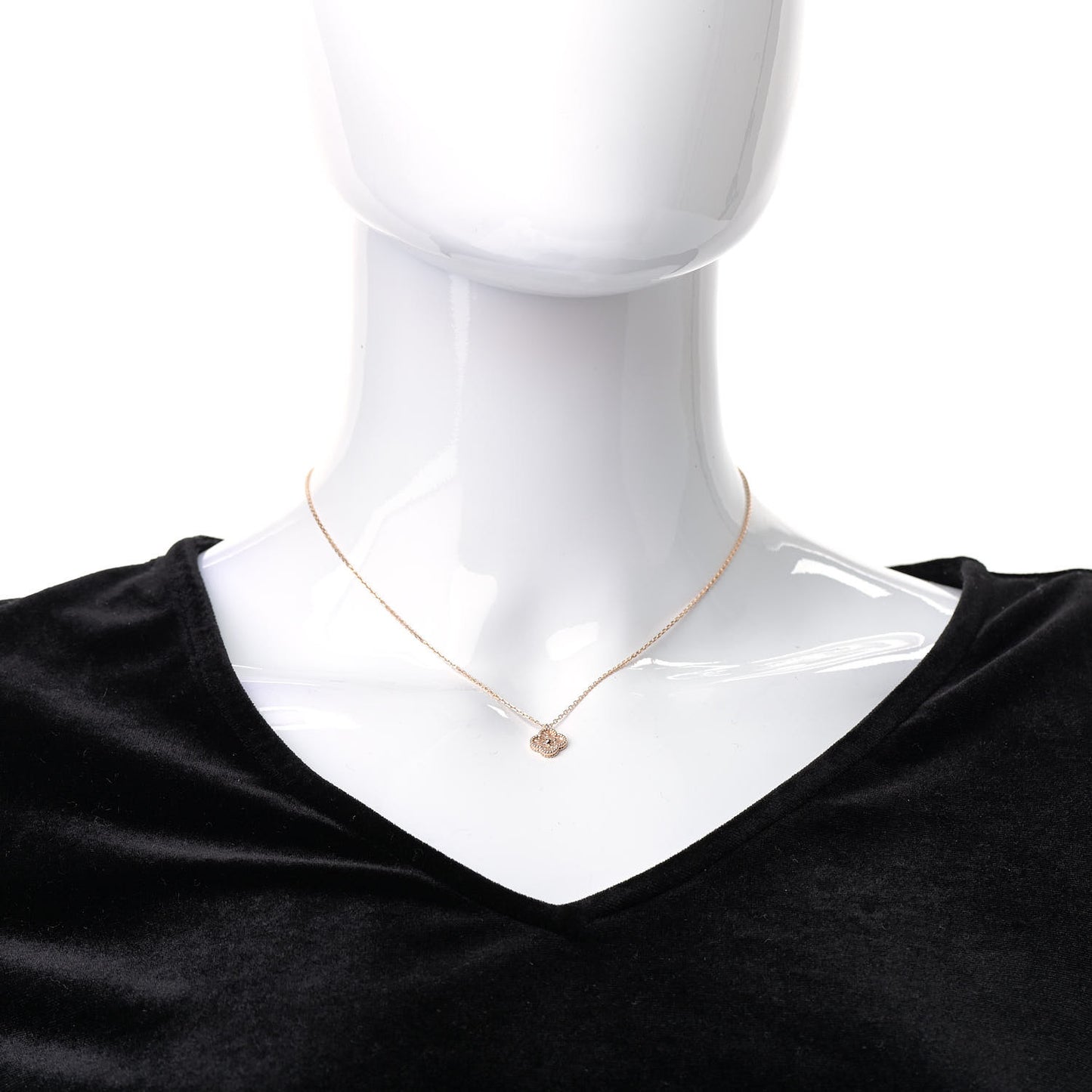 18K Rose Gold Sweet Alhambra Pendant Necklace