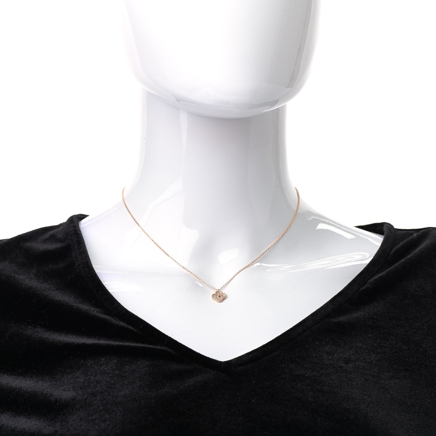 Van Cleef & Arpels 18K Rose Gold Sweet Alhambra Pendant Necklace 2 of 6