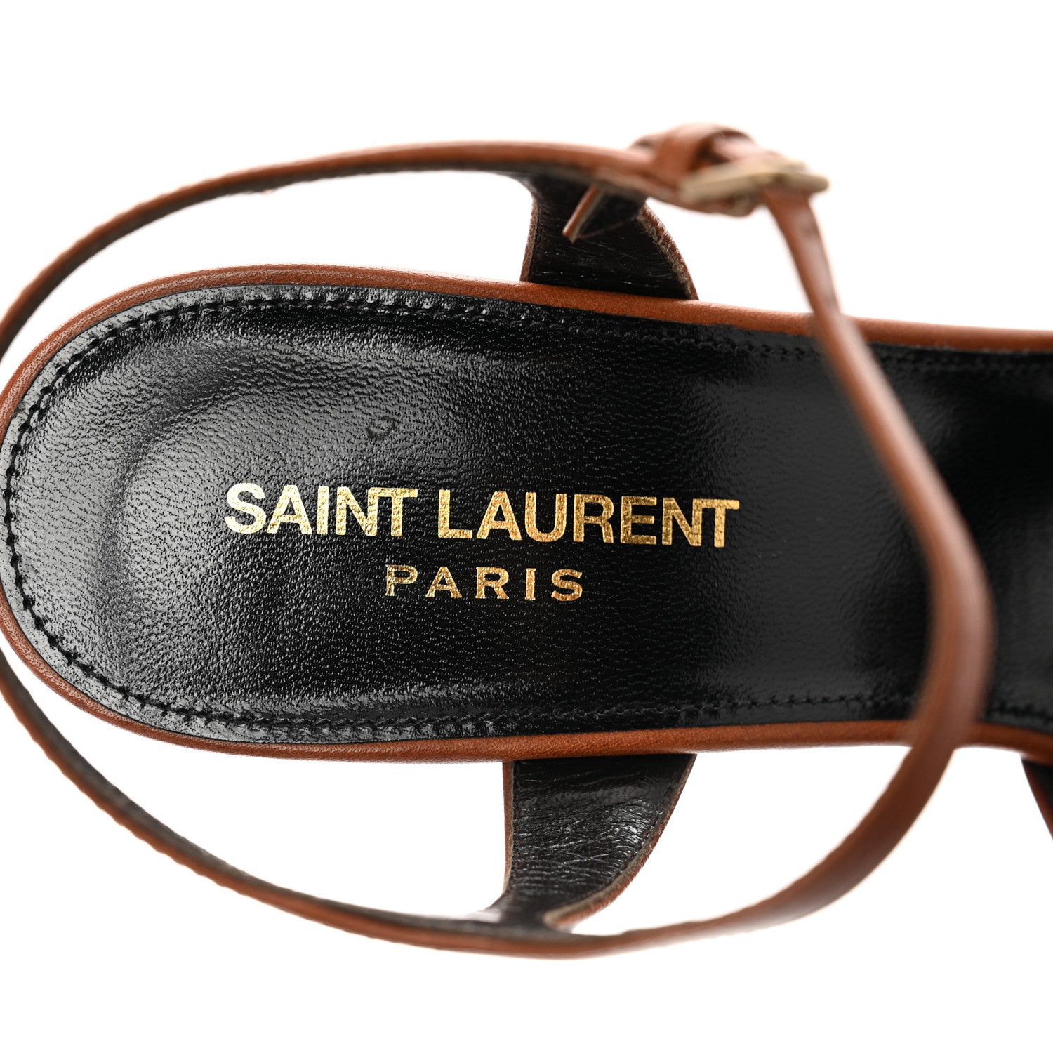 Saint Laurent Vendome Bianca 85 Platform Sandals 38.5 Cognac 7 of 9