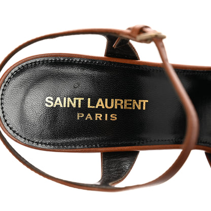 Saint Laurent Vendome Bianca 85 Platform Sandals 38.5 Cognac 7 of 9