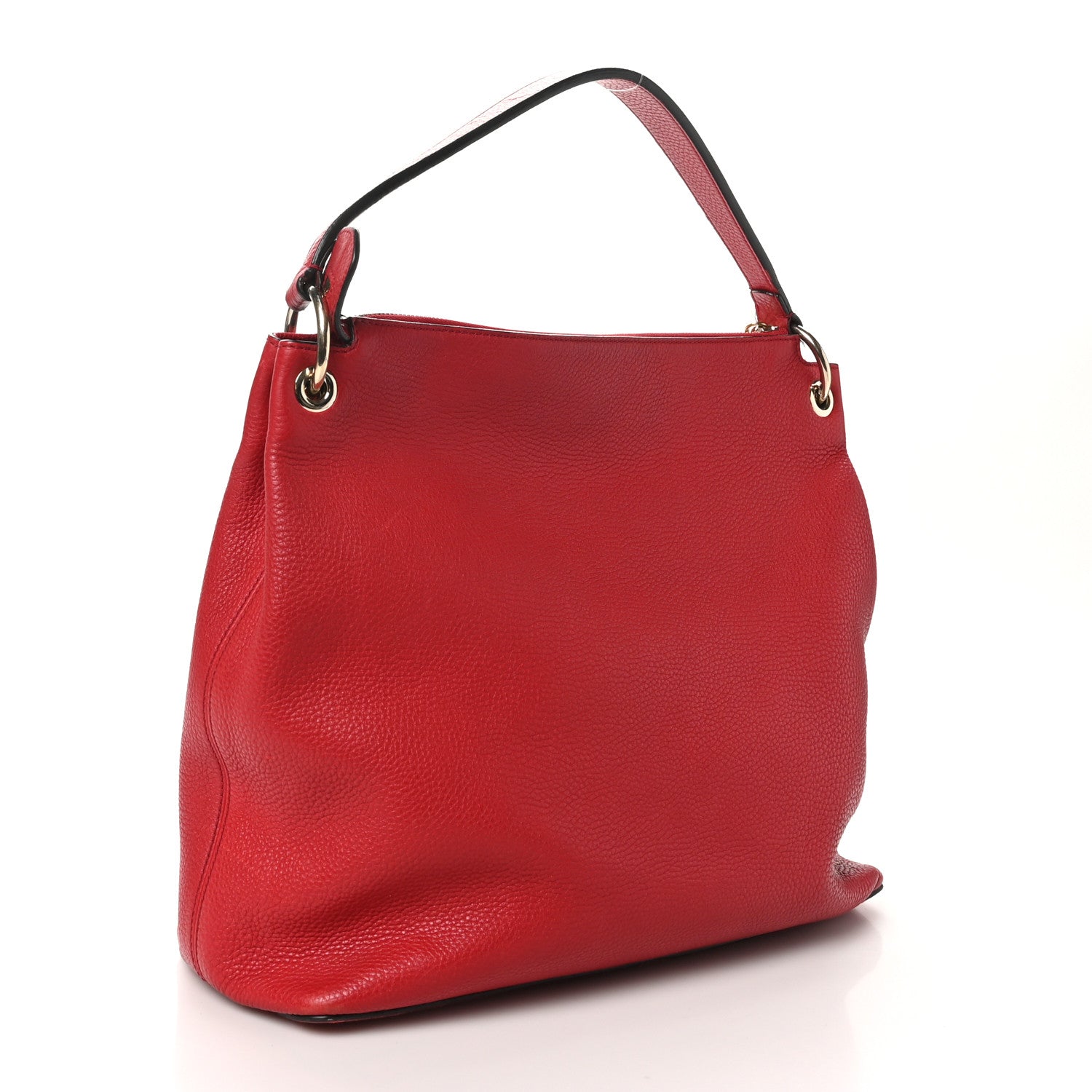 Gucci Pebbled Calfskin Large Soho Hobo Tabasco Red 3 of 15