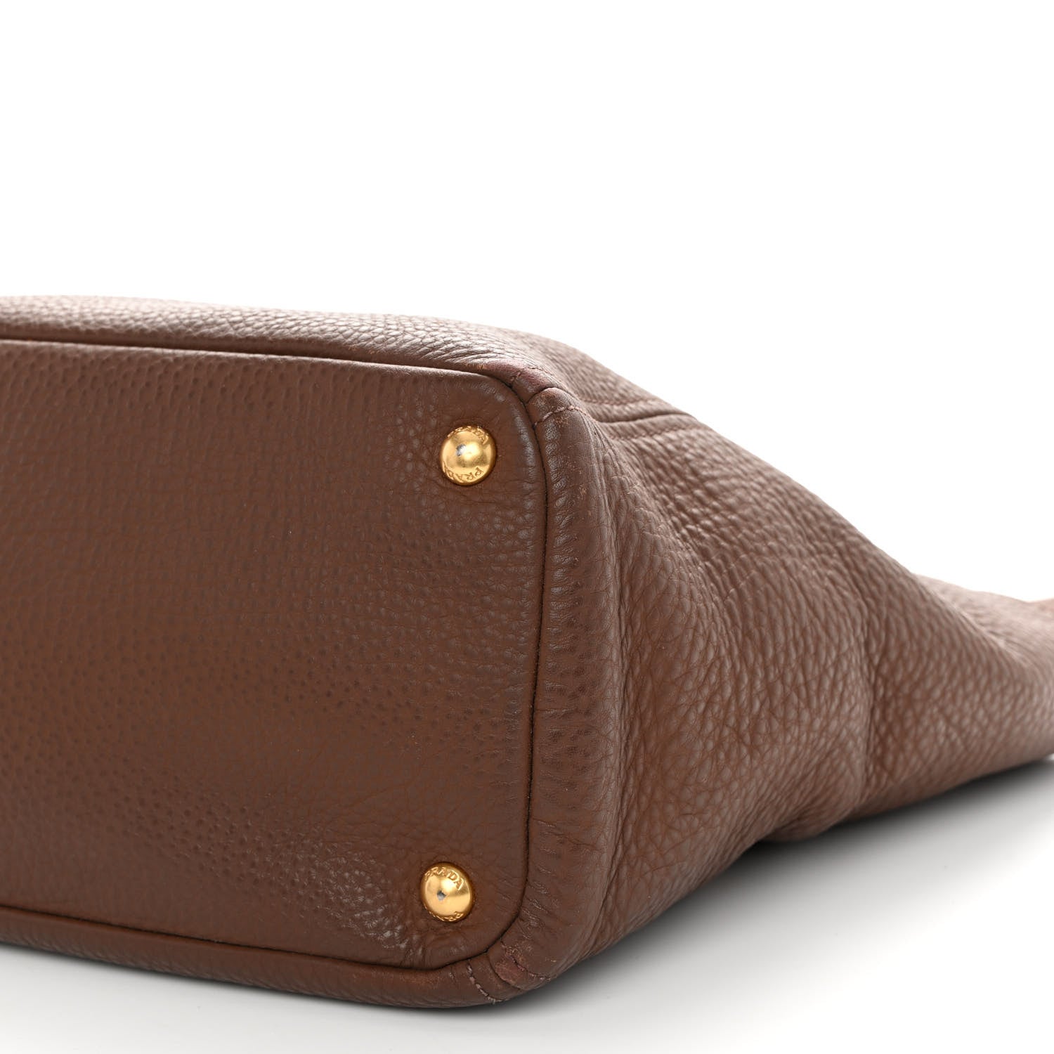 Prada Vitello Daino Side Pocket Tote Palissandro 9 of 13