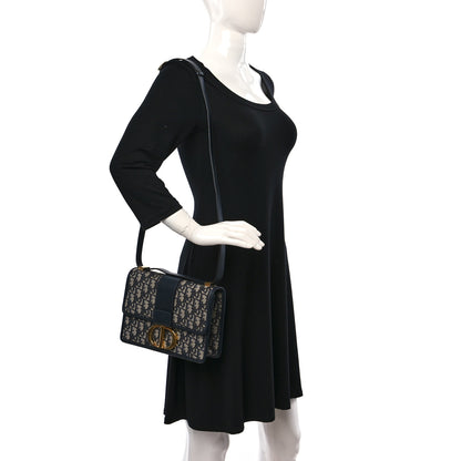 Christian Dior Oblique 30 Montaigne Flap Bag Blue 2 of 8