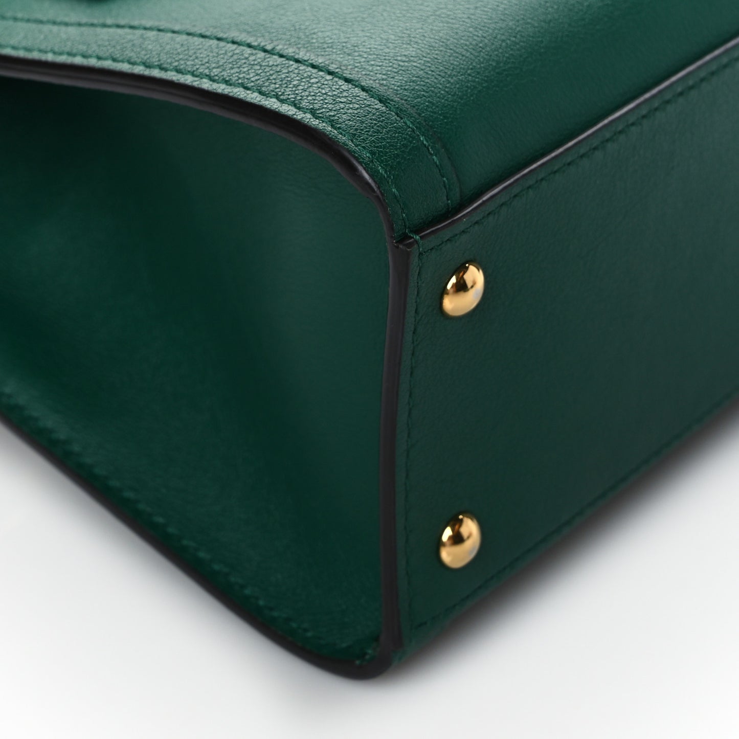 Wonka Grain Calfskin Mini Diana Tote Bag Green Yellow Fluo