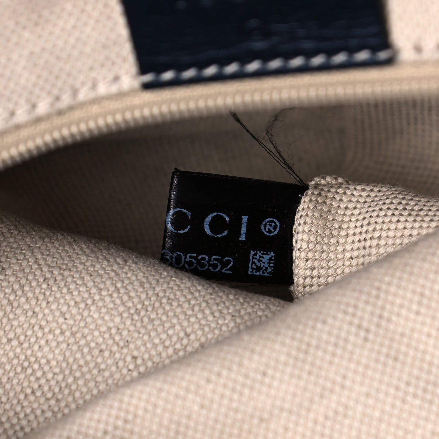 Monogram Calfskin Large Sukey Tote Beige Blue