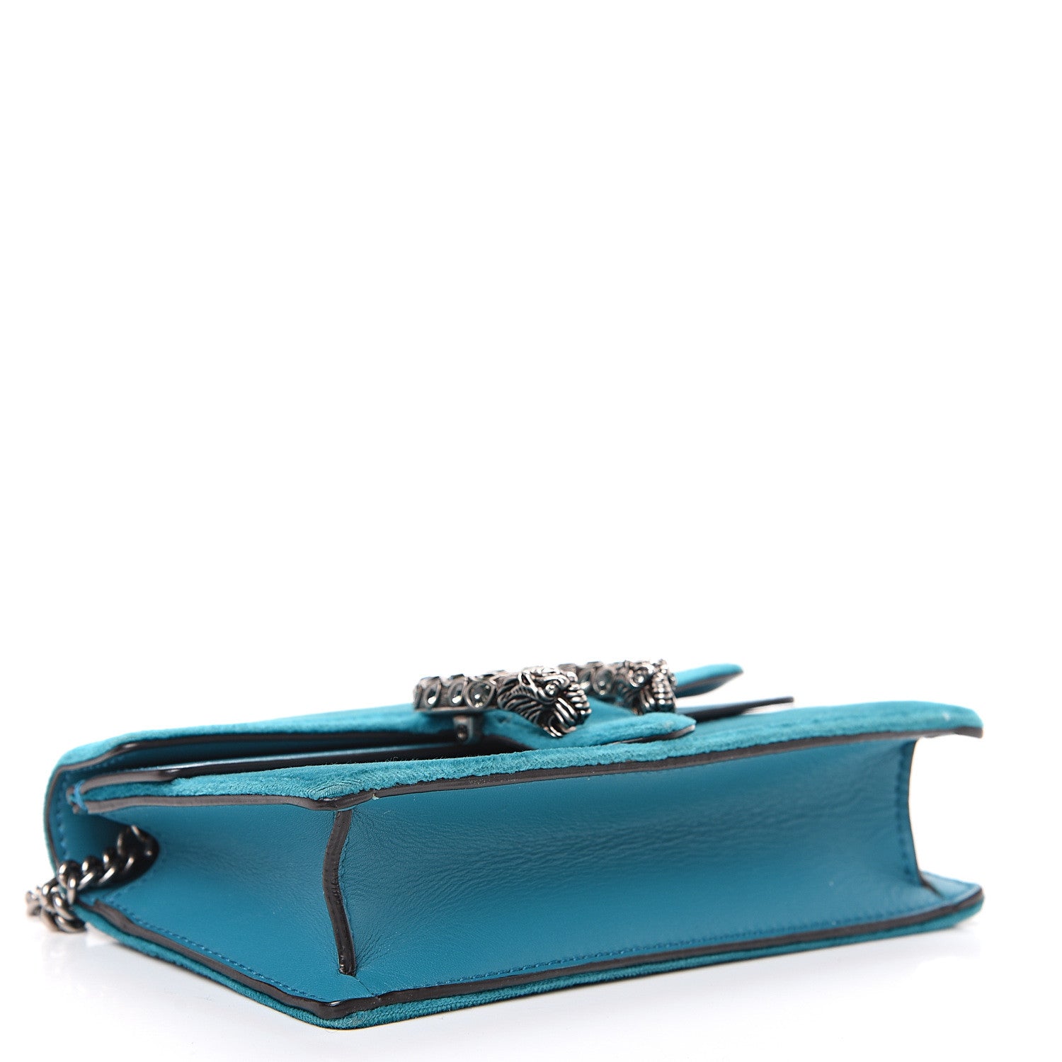 Gucci Velvet Super Mini Dionysus Shoulder Bag Pavone Cyan 3 of 7