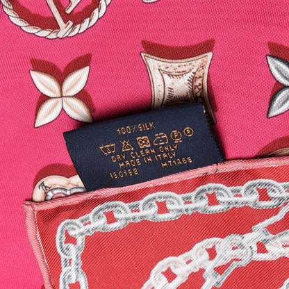 Louis Vuitton Silk Your Highness Square Scarf Fuchsia 5 of 5