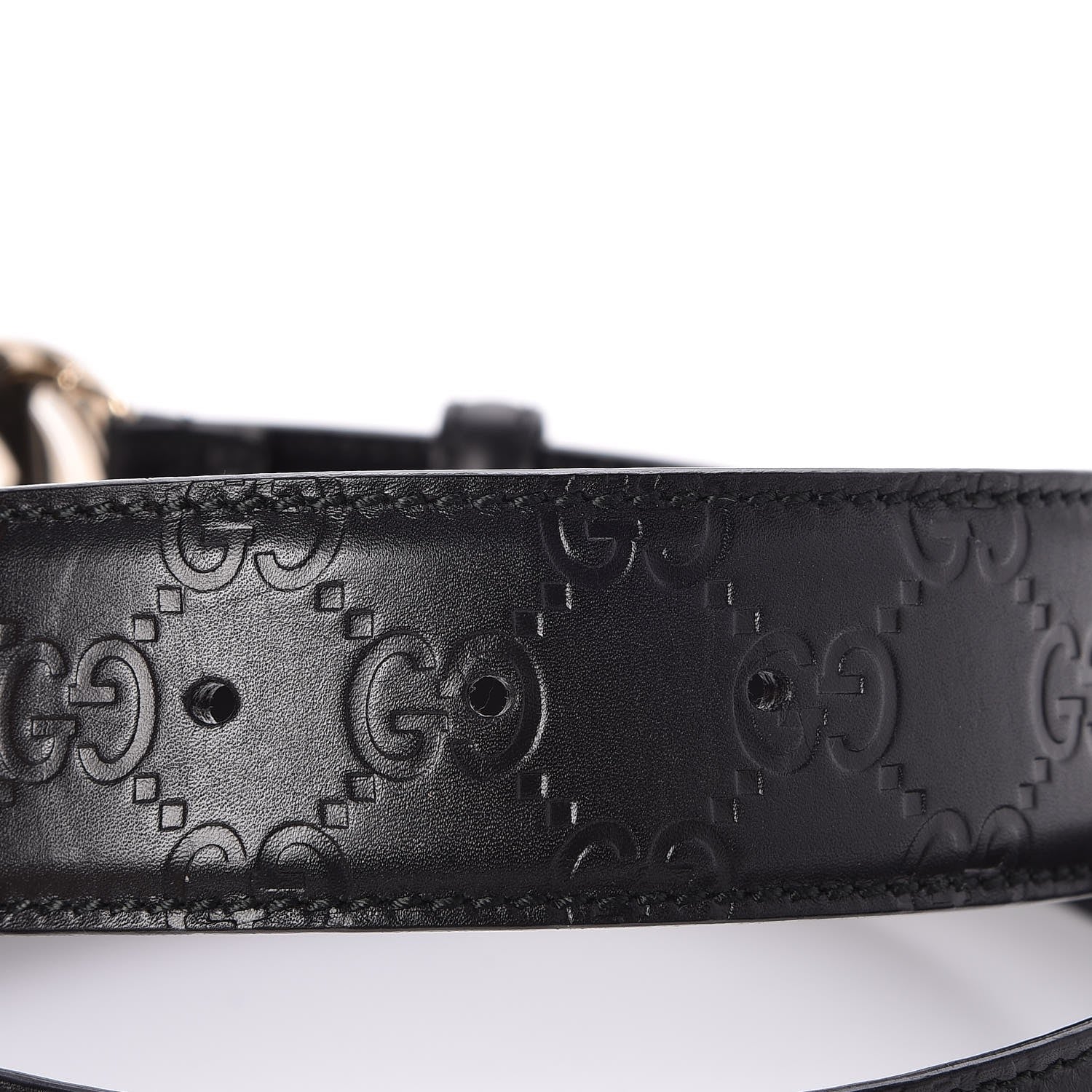 Gucci Guccissima Interlocking G 40mm Belt 85 34 Black 4 of 5