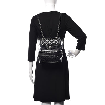 Chanel Crumpled Calfskin PVC Quilted Backpack Black 2 of 13