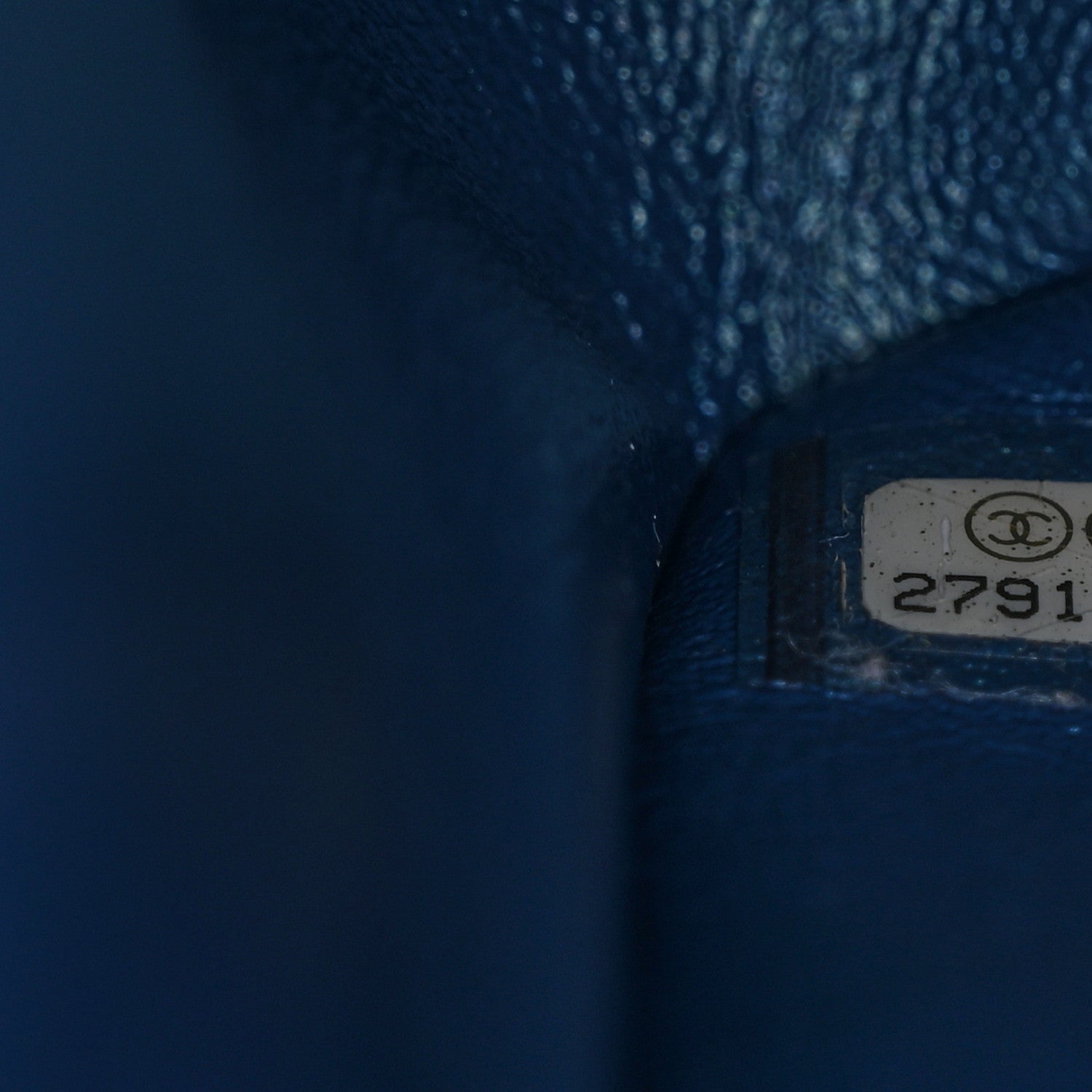 Chanel Iridescent Caviar Quilted Jumbo Double Flap Dark Blue 8 of 10