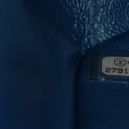 Chanel Iridescent Caviar Quilted Jumbo Double Flap Dark Blue 8 of 10