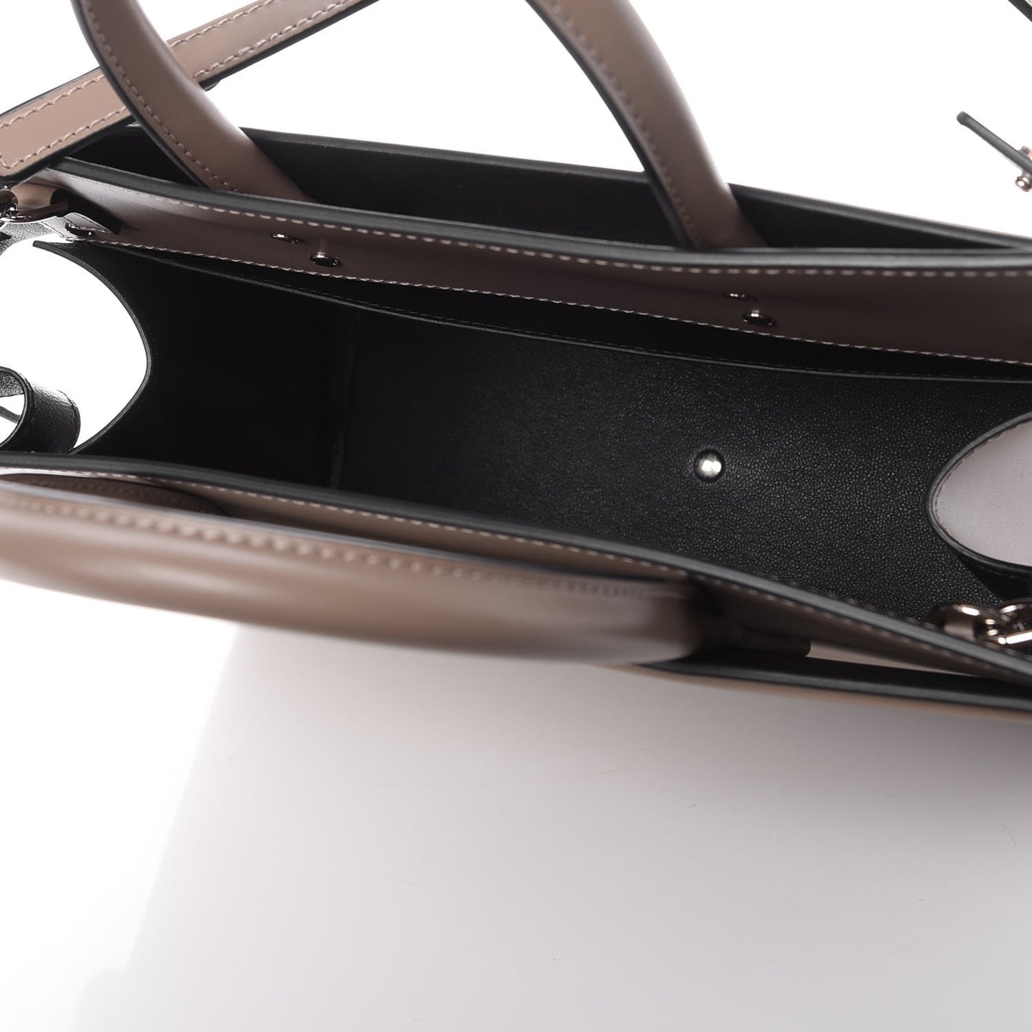 Smooth Calfskin Small Horizon Satchel Mastic