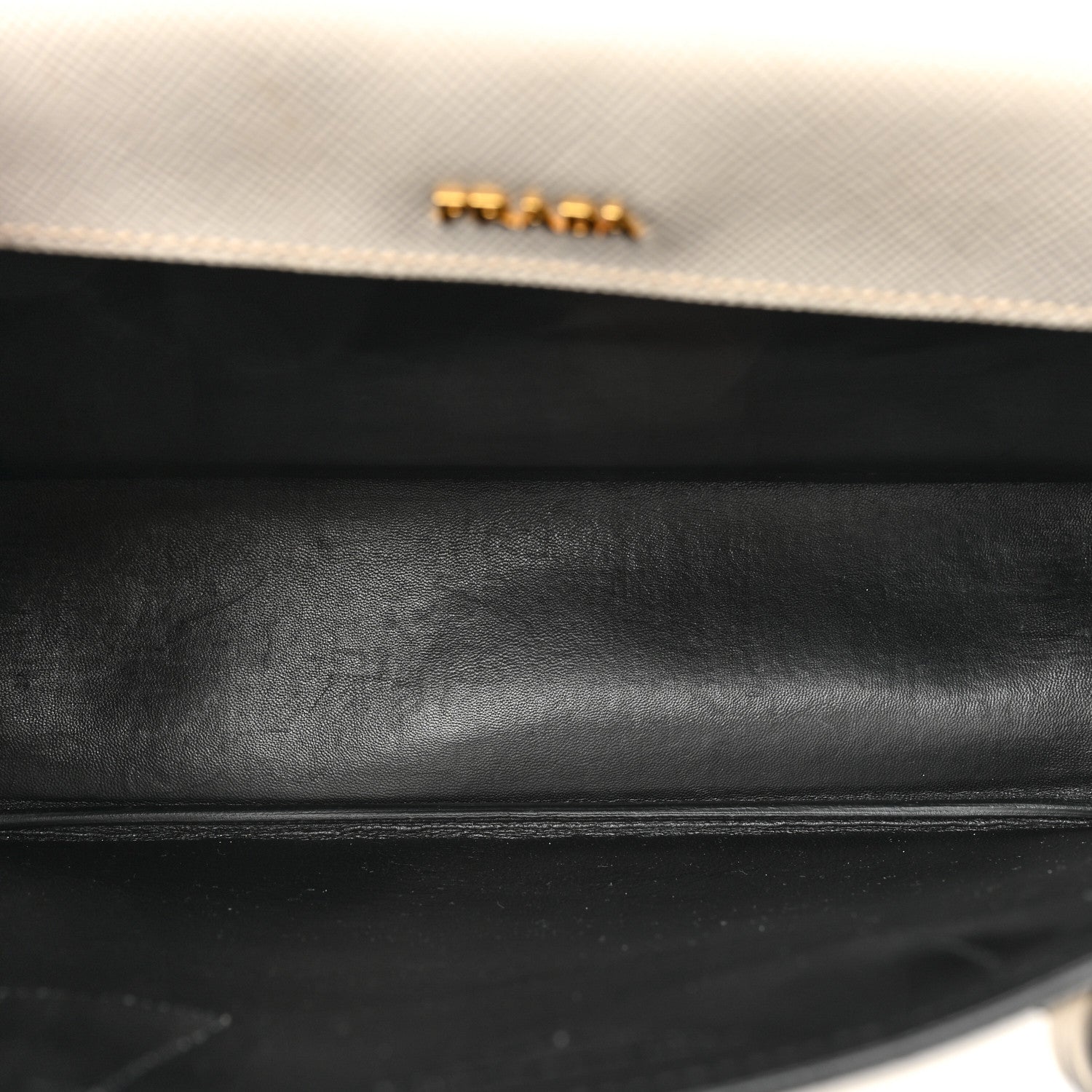 Prada Saffiano Cuir Medium Double Bag Talco Black 7 of 15