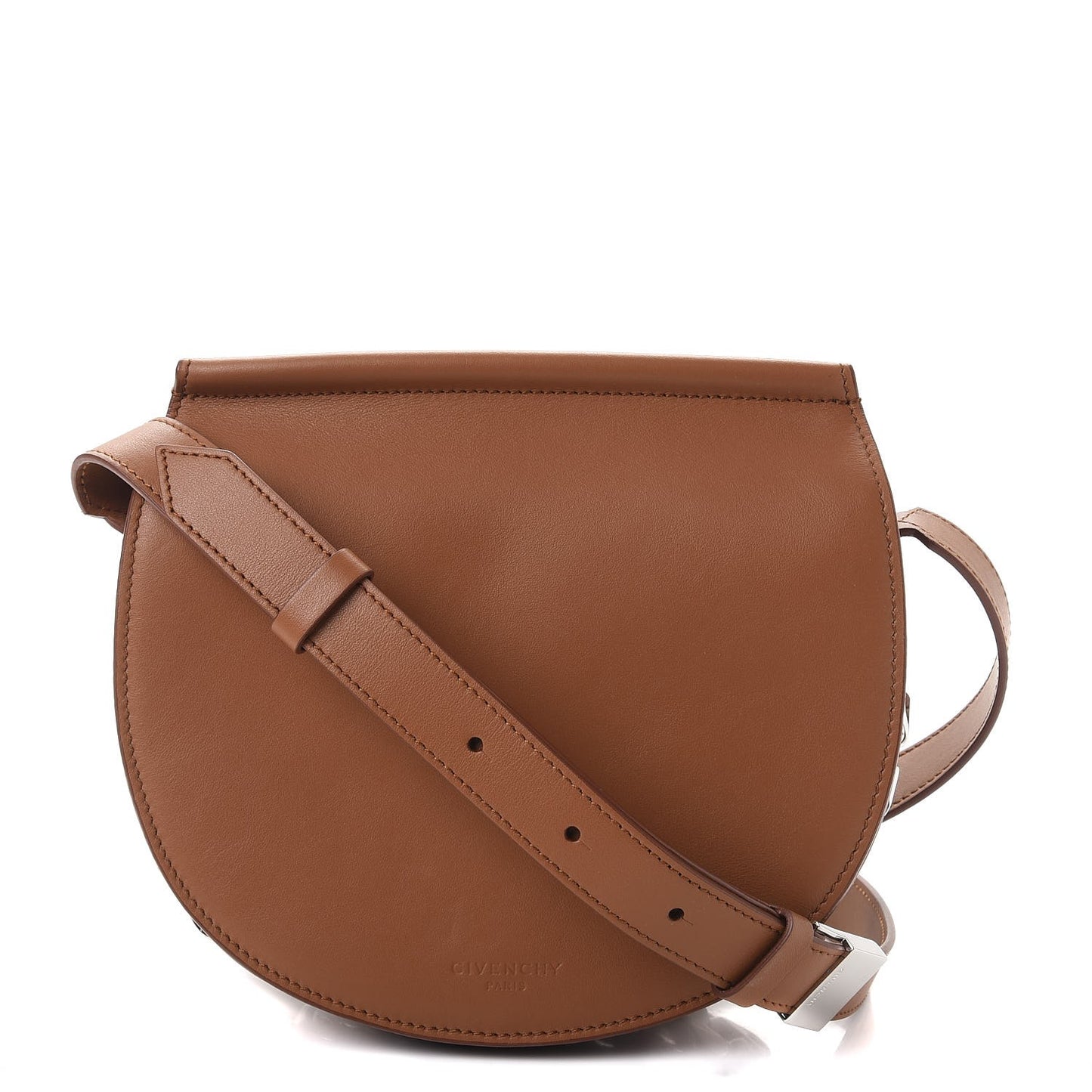 Calfskin Mini Infinity Saddle Bag Cognac