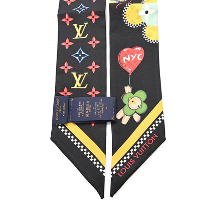 Louis Vuitton Silk Monogram 57th Street NYC Vivienne BB Bandeau Black 2 of 3