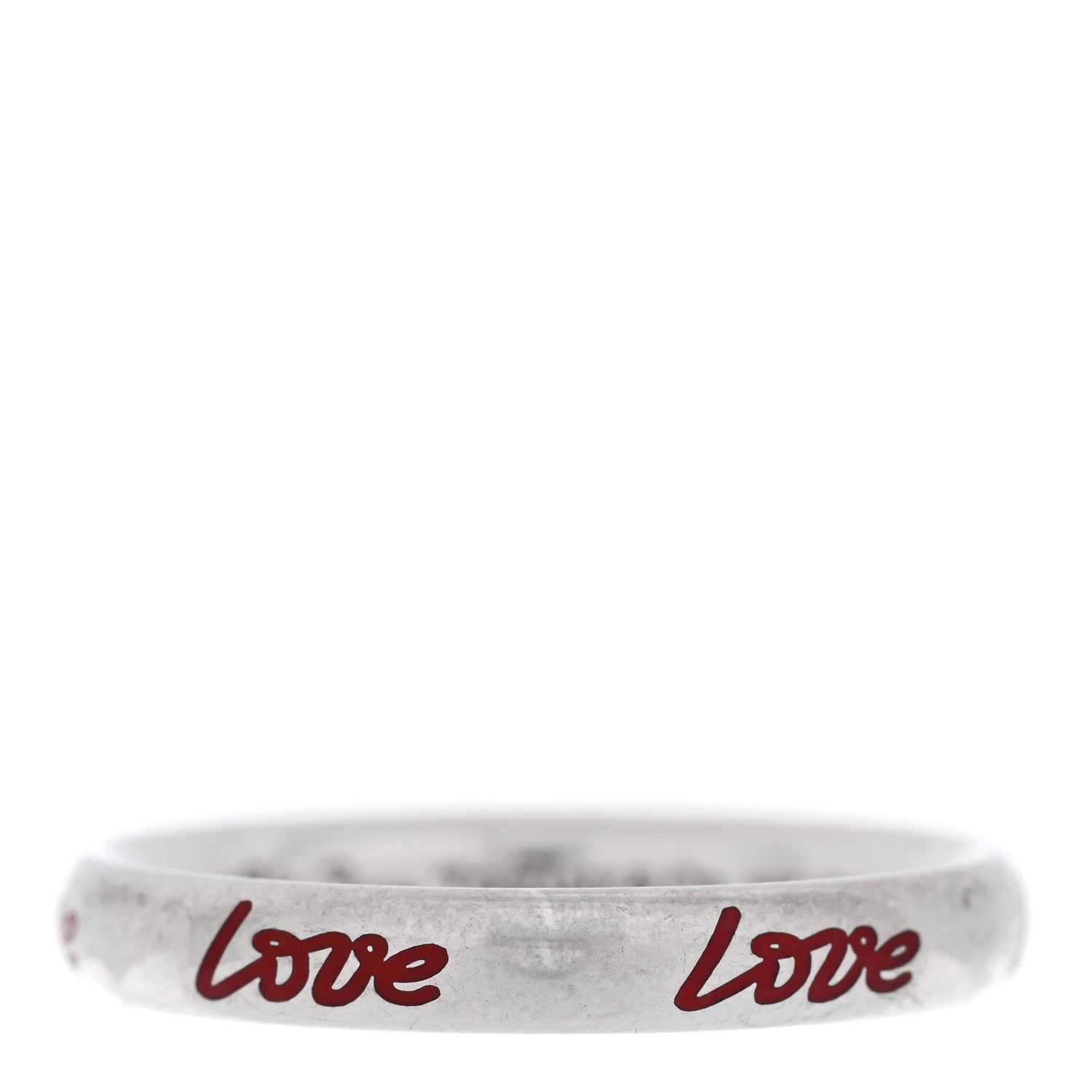 Tiffany Sterling Silver Enamel Paloma Picasso Love Band Ring 54 7 Red 3 of 4